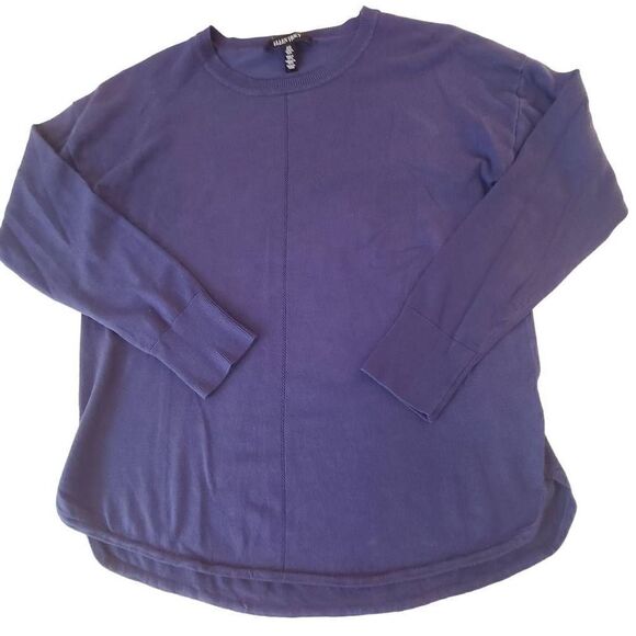 Ellen Tracy Blue Long Sleeve Pull Over Sweater Size Medium - Picture 2 of 14